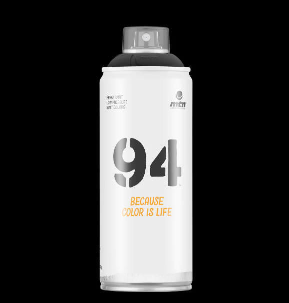 Аерозольна фарба MTN 94 R-9011 Negro Black (Чорний) 400 мл, фото 1