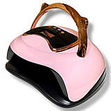 BQ-V19 на 120 вт. - професійна UV/LED лампа для полімеризації будь-яких покриттів (з дисплеєм та таймером) Рожевий, фото 2