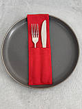 Куверт для столового приладдя на два відділення, червоний, водовідштовхувальний, фото 4