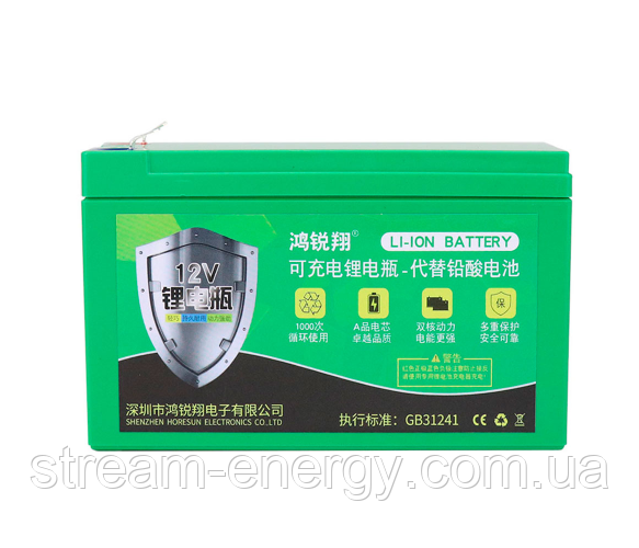 Акумуляторна батарея літієва 12 V 8A з елементами Li-ion 18650 (150х65х94) + зарядний пристрій, фото 1