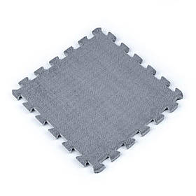 Підлога-пазл плюшевий 30х30х1см Світло-сірий (D) SW-00002080