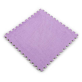 Підлога-пазл плюшевий 60х60х1см Фіолетовий (D) SW-00002087