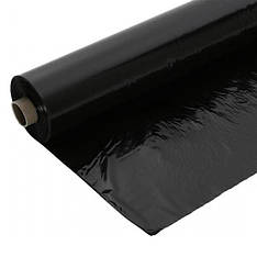 Плівка чорна для тепло- та гідроізоляції, 100 мкм товщина,  ширина 6 м (3 м рукав)