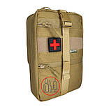 Ампульниця з системою швидкого відриву Ампульниця Marck-men на платформі з molle з кишенею під рукавички Койот, фото 2