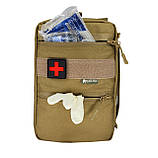 Ампульниця з системою швидкого відриву Ампульниця Marck-men на платформі з molle з кишенею під рукавички Койот, фото 9