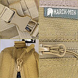 Ампульниця з системою швидкого відриву Ампульниця Marck-men на платформі з molle з кишенею під рукавички Койот, фото 10