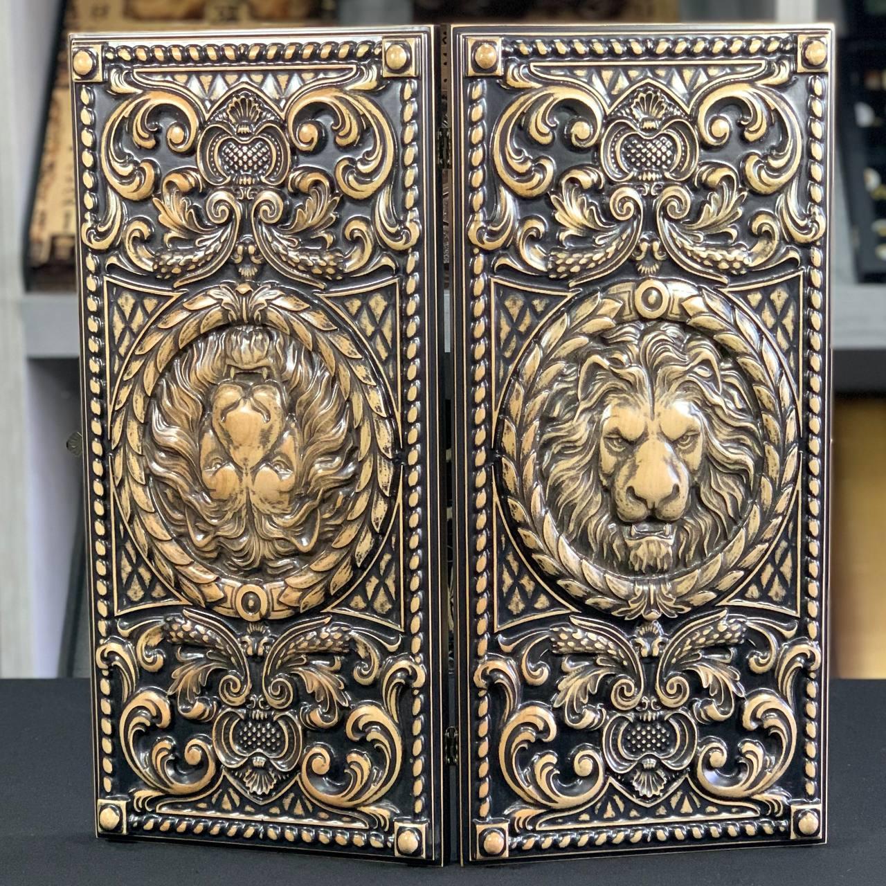 Нарди дерев'яні Лев 50×23 см довгі нарди, фото 1