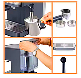 Потужна кавоварка ріжкова для еспресо Crownberg СВ-1570 кавоварка з капучинатором 1200 Вт, фото 7