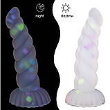 Світний фаллоімітатор, самотик  Jelly Twine 14 см присоска, фото 2