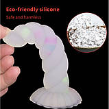 Світний фаллоімітатор, самотик  Jelly Twine 14 см присоска, фото 3