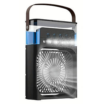 Вентилятор настільний з зволоженням та підсвіткою USB Small (Black)
