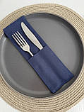 Куверт для столового приладдя на два відділення, синій, водовідштовхувальний, фото 4