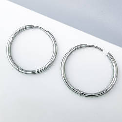 Сережки Конго без каміння, медичне золото Xuping, родій