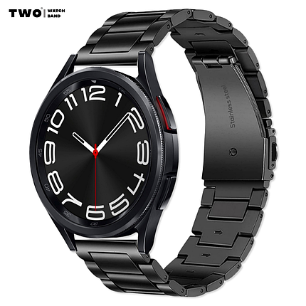 Ремінець для Samsung Galaxy Watch 6 Classic 43/47 mm металевий Чорний, фото 1