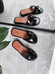 Чорні шльопанці натуральна шкіра 41 розмір