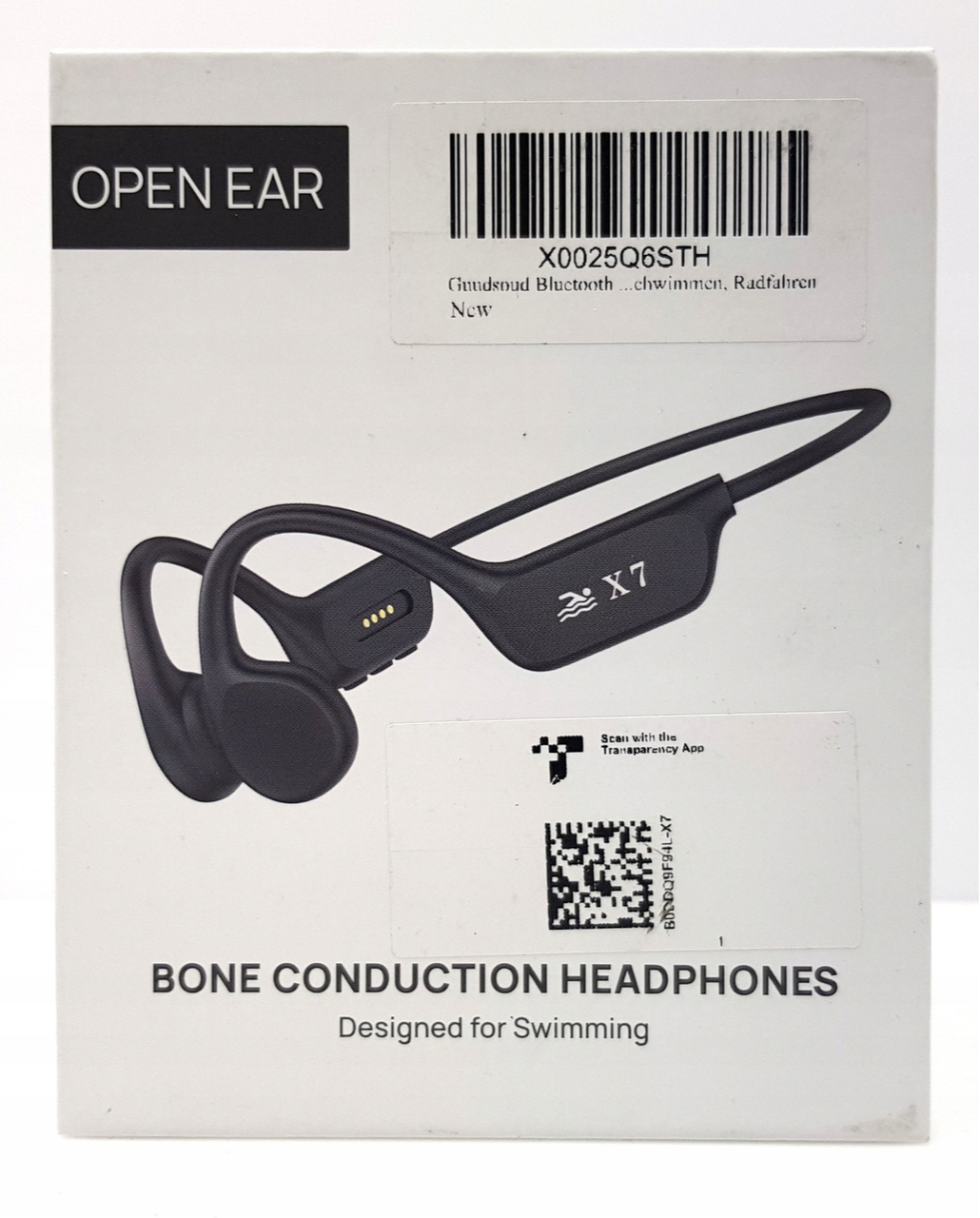 Бездротові навушники Open Ear Bone X7 з кістковою провідністю, X001VERNMZ, Bluetooth навушники