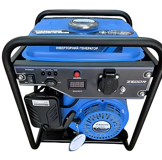 Генератор бензиновий інверторний 4-тактний ZEGOR DIN-OPEN 2499 (65 Дб) 2.5 КВт, фото 1