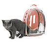 Прозорий рюкзак для перенесення тварин Pet Cat для котів та собак Peach, фото 4