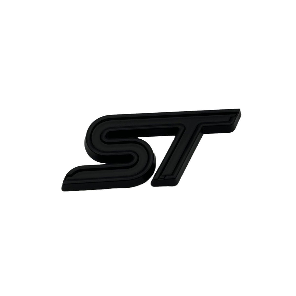 Емблема напис ST для Ford чорна 78х36мм метал (на скотчі), фото 1