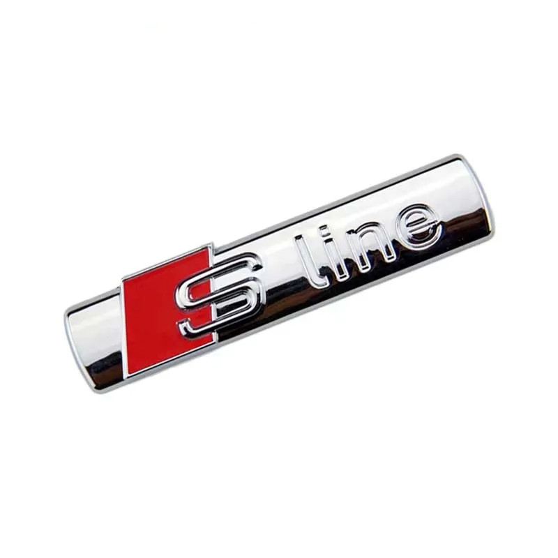 Емблема напис Sline для Audi хром 72х17 мм метал (на скотчі), фото 1