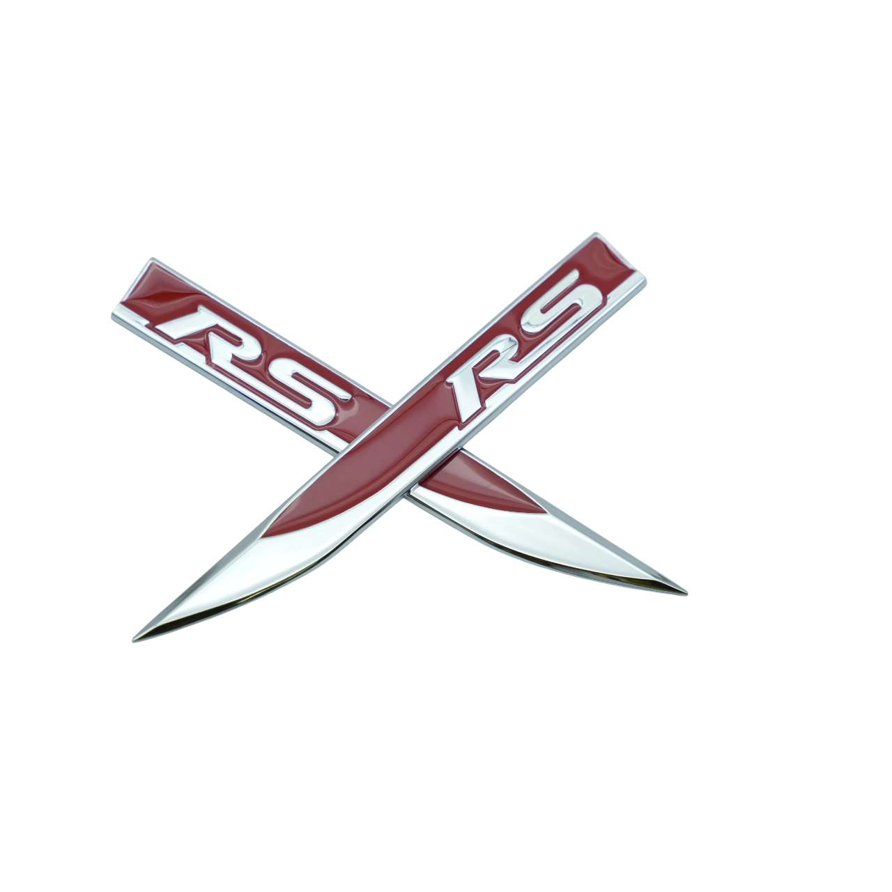 Емблема крила RS для Volkswagen 2шт 148х18мм червоні (метал) на скотчі, фото 1