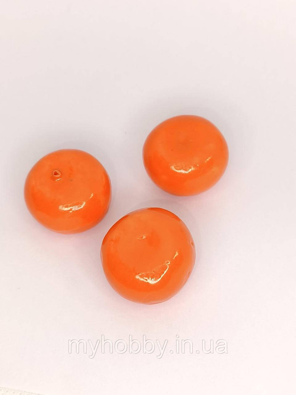 Штучна Мандаринка 3*2,2см - (3шт) для декору, фото 1