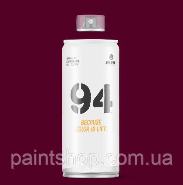 Аерозольна фарба MTN 94 RV-168 Anger Red (Бордовий) 400 мл, фото 1