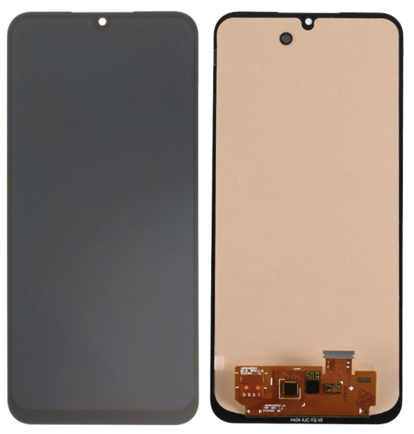 Дисплей (екран) для Samsung A245 Galaxy A24 4G, чорний, OLED, з широкою рамкою, фото 1