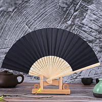 Бамбуковый классический веер Hand Held Fan Black