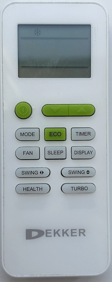 Пульт до кондиціонера Dekker DSH 105R/CR, DSH 135R/CRI, фото 1