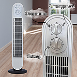 Колонний вентилятор з охолодженням Zepline 500 Вт побутовий підлоговий вентилятор 20 кв.м з обертанням на 70°, фото 2