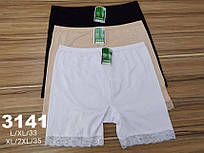 Жіночі подовжені труси-шорти з мереживом (SIZE:L/XL/33-XL/2XL/35 ). Модель OU-#LX3141