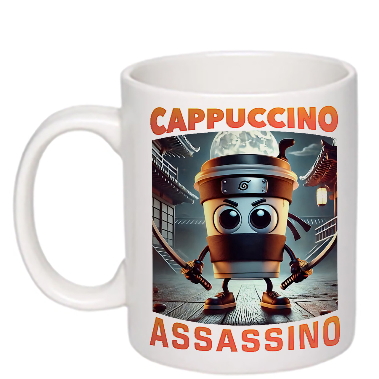Чашка з друком "Cuppuccino Assassino" 330 мл (колір білий) (28219), фото 1