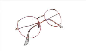 Окуляри для роботи за комп'ютером у рожевій оправі з чохлом і серветкою