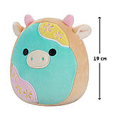 М'яка іграшка Squishmallows Пастельна корівка 19 см SQER01215, фото 2