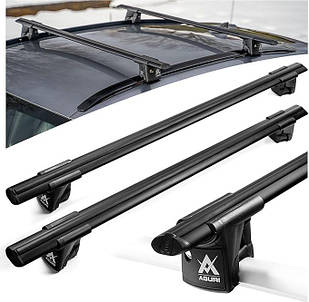 Поперечки Nissan Kicks (c 2016–) Aguri Runner V2 чорні. На інтегровані рейлінги