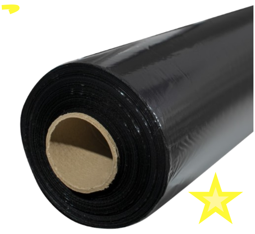 Плівка для мульчування чорна садова покривна рулон 1.20 х 1000 м 30 мкм, плівка технічна,будівельна., фото 1