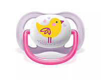 Пустушка Avent Ultra Air 0-6міс, ортодонтична, 2шт, Animal для дівчат, фото 3