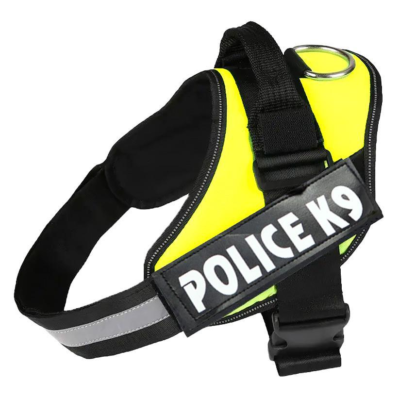 Шлейка для собак середніх порід «L» міцна, регульована, забезпечить комфорт і контроль під час прогулянок, жовта, фото 1