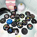 Дитячий нічник проектор Зіркове Небо музичний світильник з пультом і змінними слайдами (60819), фото 8