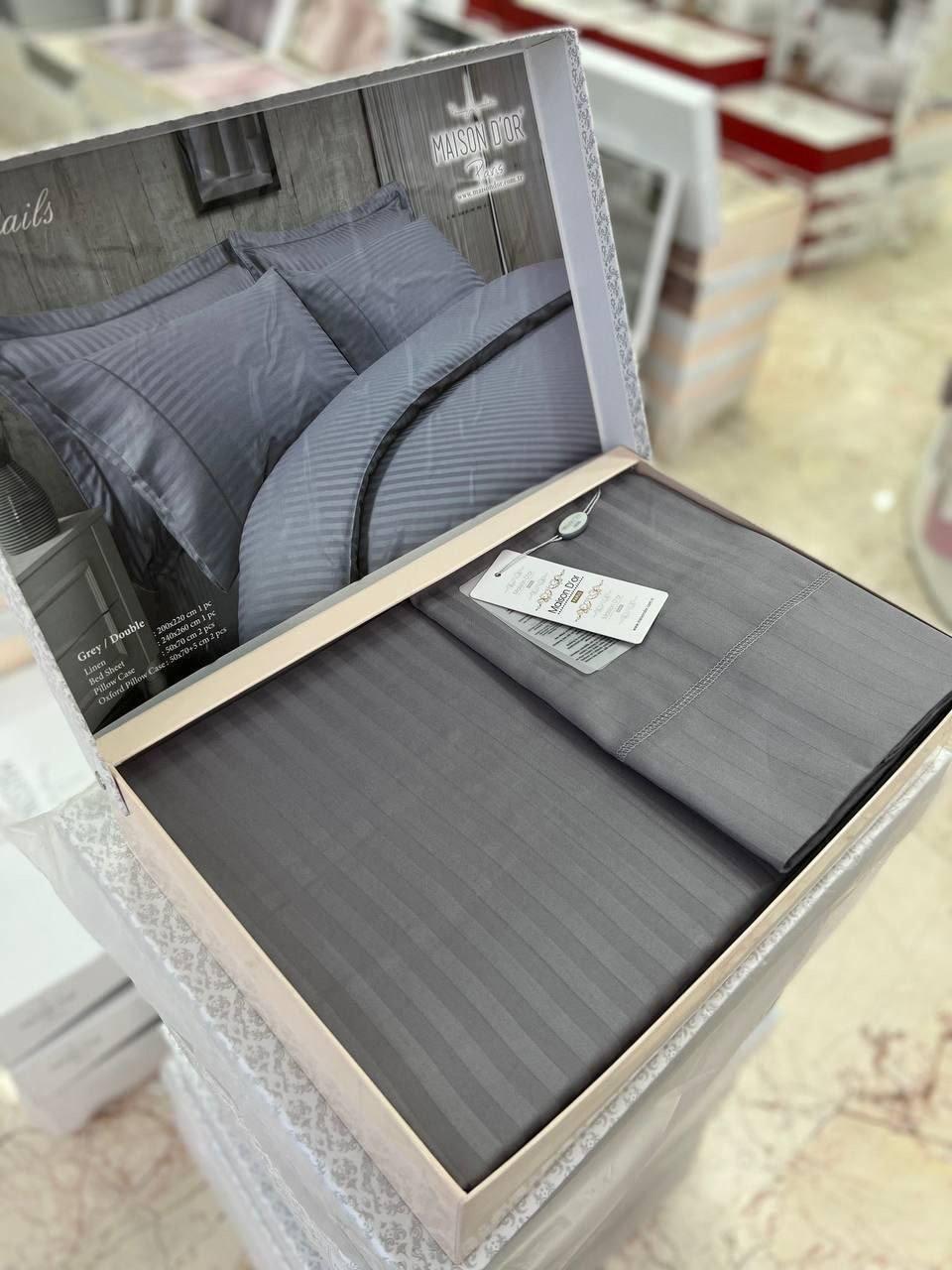 Сімейний комплект Maison D'or New Rails Grey Сатин Преміум, фото 1