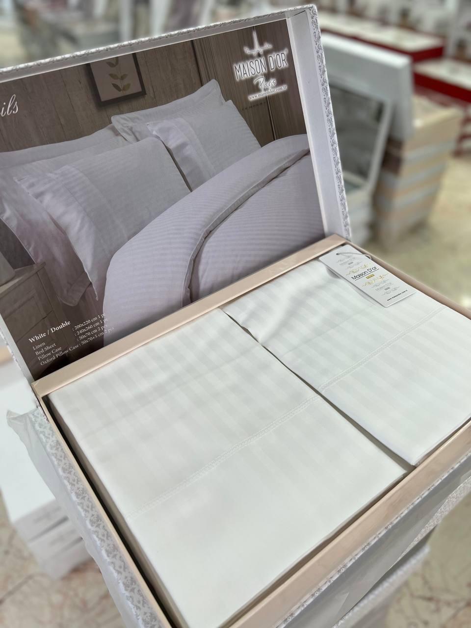 Сімейний комплект Maison D'or New Rails White Сатин Преміум, фото 1