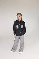 Сорочка для дівчинки вільного крою з довгим рукавом SmileTime Over Drops