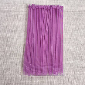 Стяжка кабельна "4х200" світло-фіолет. 100шт шир. 2,7мм довж. 200мм