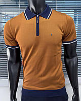 Чоловіча футболка BILLIONAIRE LUX Рудий чорний мінімалістичний дизайн структурна бавовна