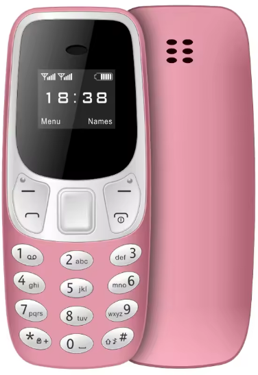 Міні-телефон BM10 Рожевий — 2G GSM, 2 SIM-карти, Bluetooth, фото 1