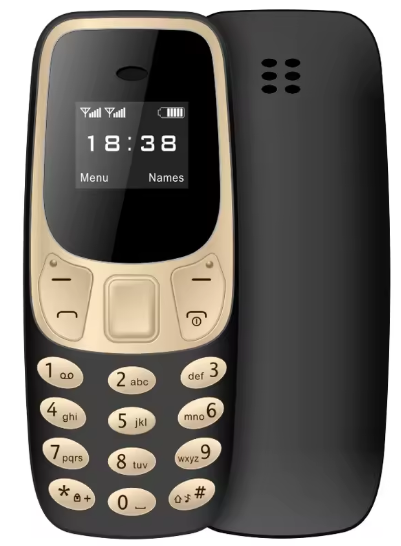 Міні-телефон BM10 Золотий-Чорний — 2G GSM, 2 SIM-карти, Bluetooth, фото 1