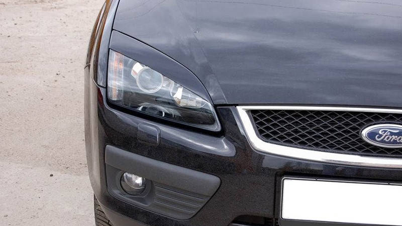 

Реснички Ford Focus II До рестайлинг, Накладки на фары Форд Фокус 2, Белый