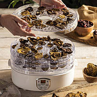 Сушильний апарат для фруктів і овочів Camry CR 6659 Сушарка для сушіння фруктів без олії 25х25 см Сушарка-дегідратор