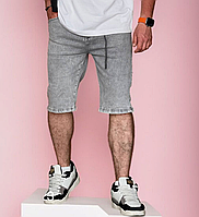 Шорти джинсові стрейч-сірі чоловічі